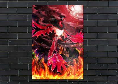 Pokemon Yuveltal Metal Poster Gaming Wall Decor