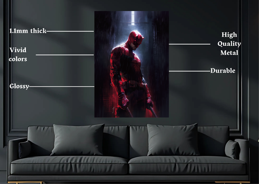 Marvel Daredevil Metal Poster Gaming Wall Decor