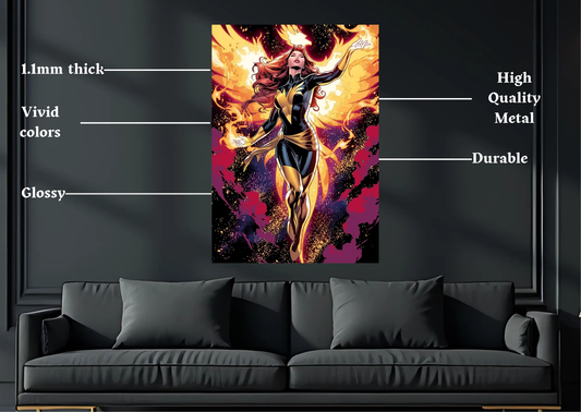 Marvel Jean Grey Metal Poster Gaming Wall Decor