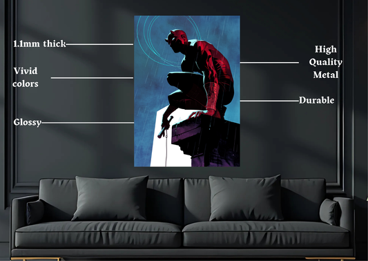 Marvel Daredevil Comic Metal Poster Gaming Wall Decor