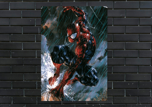 Marvel Spiderman Landing Metal Poster Gaming Wall Decor