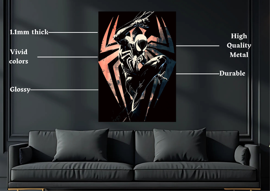 Marvel Spiderman Logo Metal Poster Gaming Wall Decor