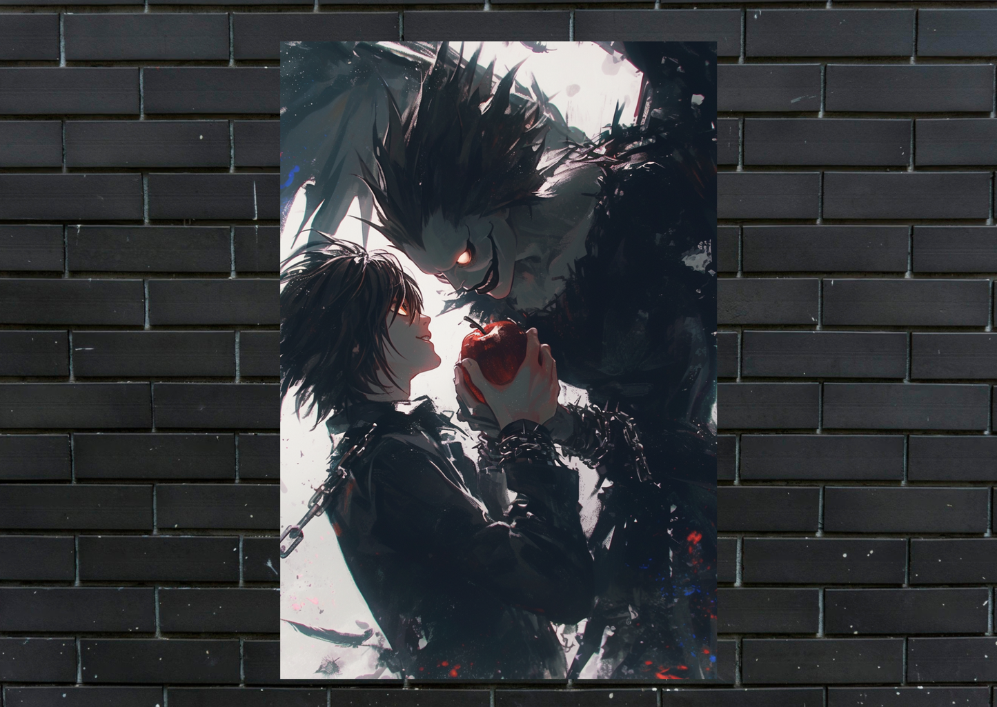 Deathnote Light and ryoku Metal Poster-Anime Wall Decor