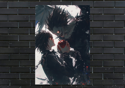 Deathnote Light and ryoku Metal Poster-Anime Wall Decor