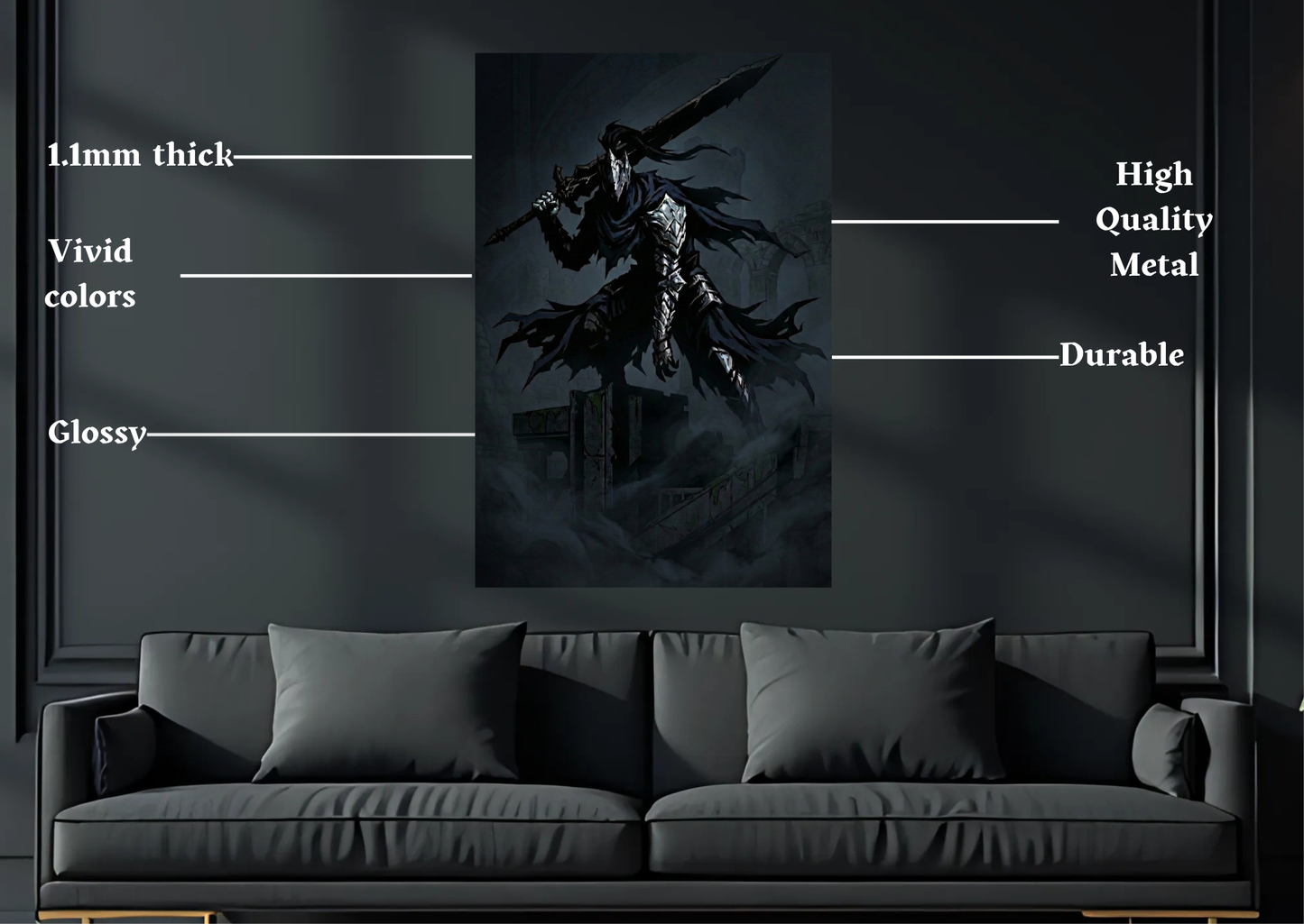 Dark Souls Artorias Metal Poster-Gaming l Wall art