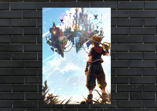Kingdom Hearts Sora Metal Poster-Gaming Wall Decor
