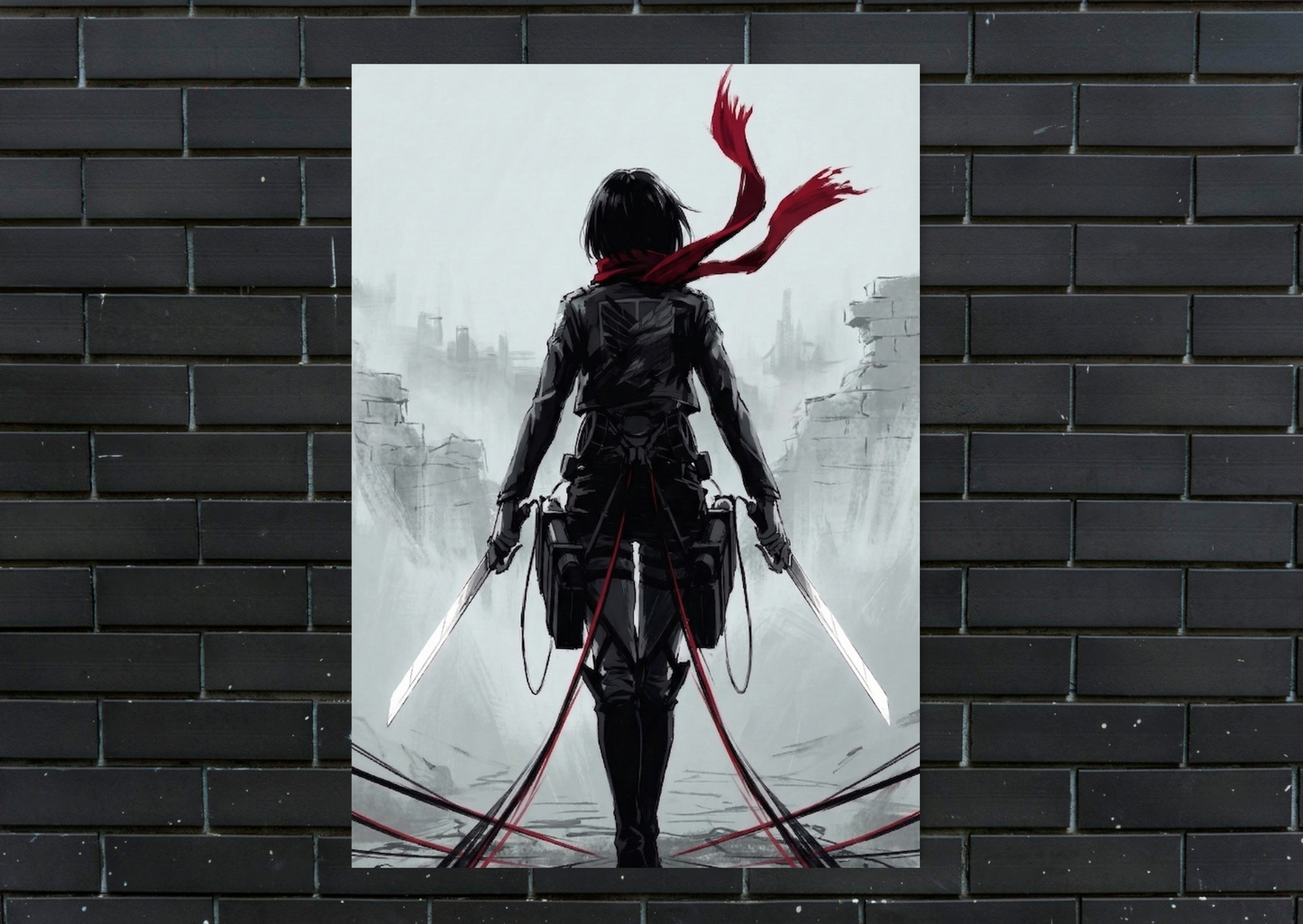 AOT Mikasa Metal Poster-Anime Wall Decor