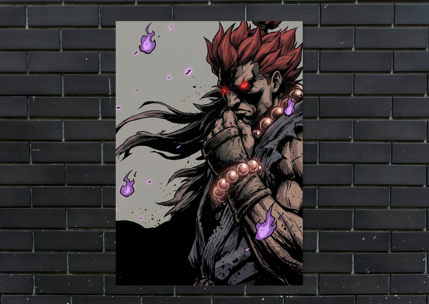 Akuma Metal Poster-Gaming Wall Decor