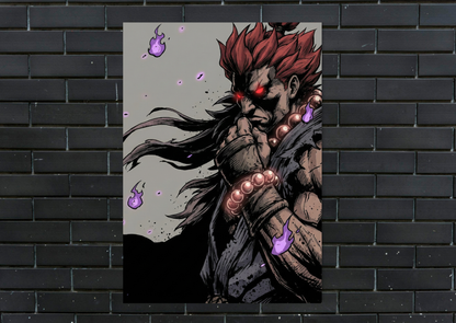 Akuma Metal Poster-Gaming Wall Decor