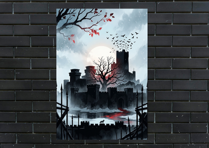 Gaming of Thrones Winterfell Metal Poster-Gaming Wall Decor