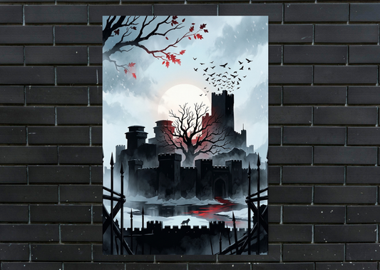 Gaming of Thrones Winterfell Metal Poster-Gaming Wall Decor