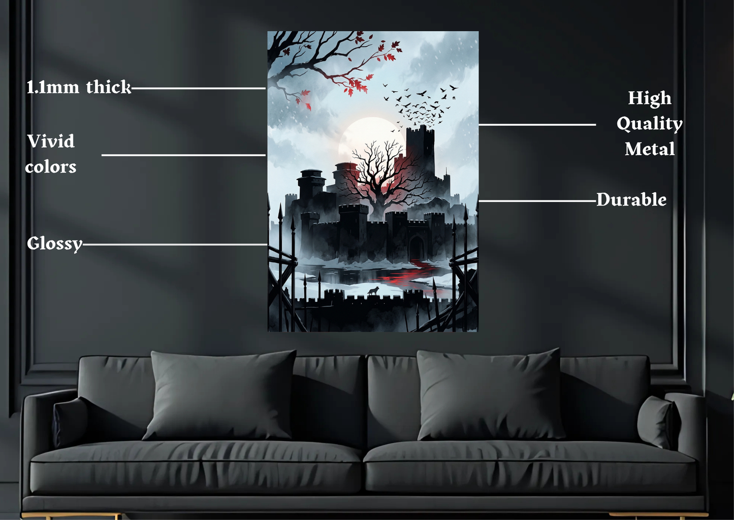 Gaming of Thrones Winterfell Metal Poster-Gaming Wall Decor
