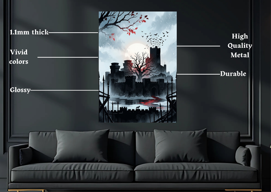 Gaming of Thrones Winterfell Metal Poster-Gaming Wall Decor