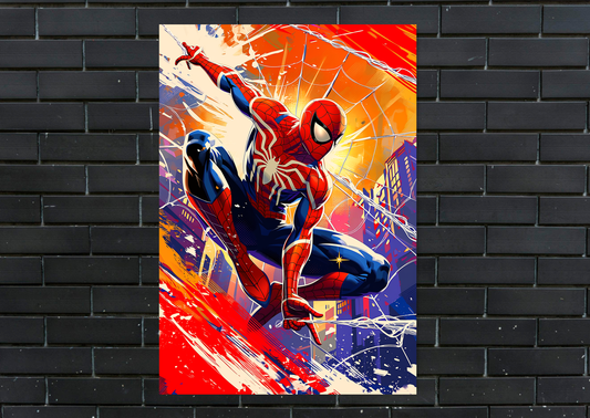Marvel Spiderman Vector Metal Poster Gaming Wall Decor
