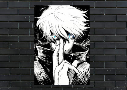 JJK Gojo Infinity Metal Poster Anime Wall Decor