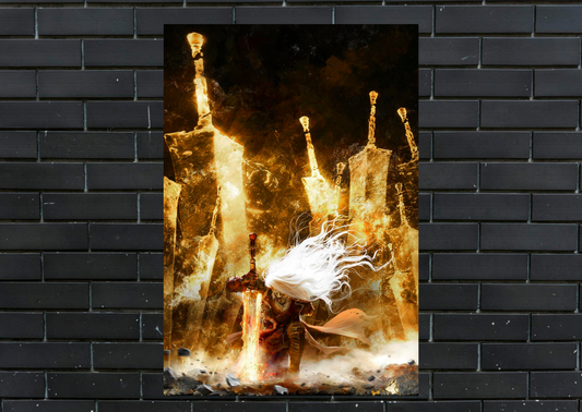 Expedition 33 Simon Swords Metal Poster-Gaming l Wall art