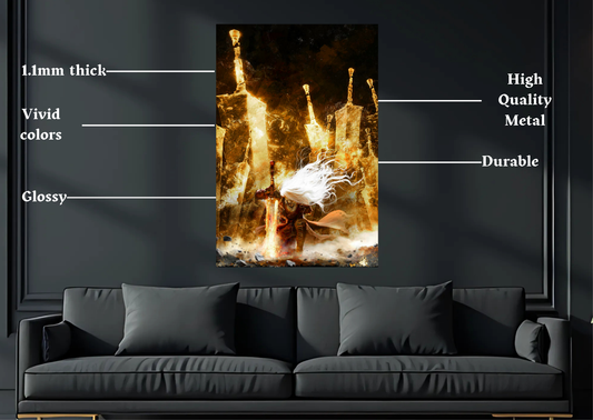 Expedition 33 Simon Swords Metal Poster-Gaming l Wall art