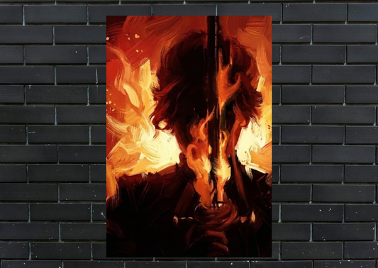 Expedition 33 Maelle Silohette Metal Poster-Gaming l Wall art