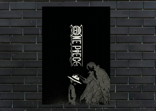 One Piece Shanks and Luffy Metal Poster Anime Wall Decor