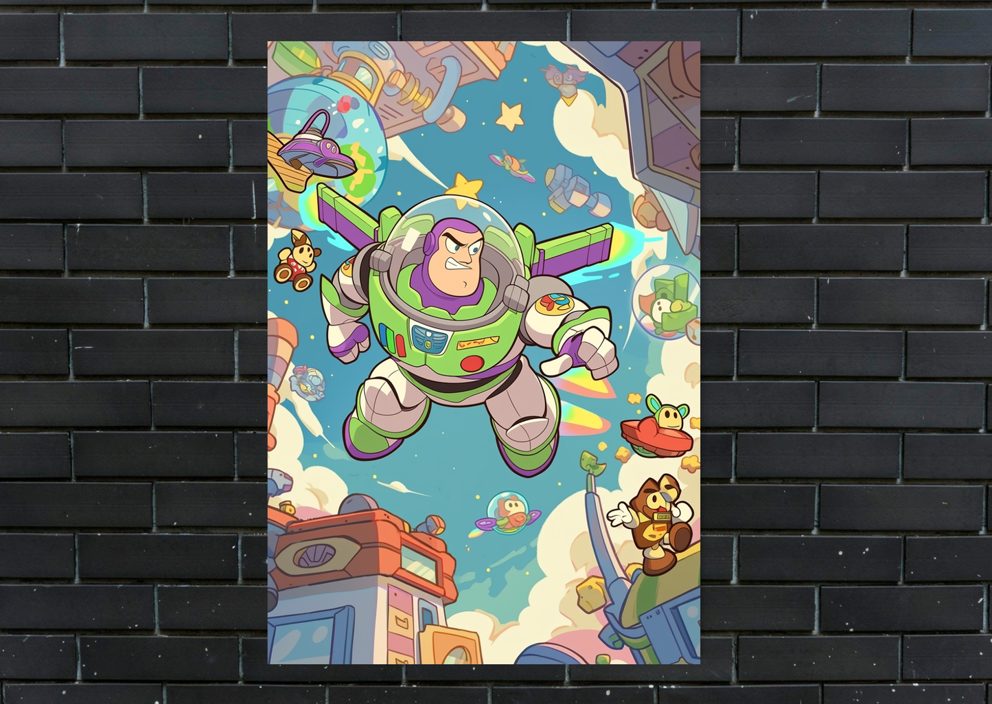 Toy Story Buzz Lightyear Metal Poster Gaming Wall Decor