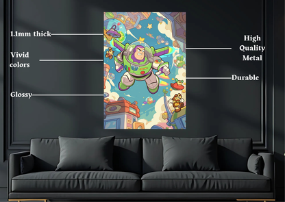 Toy Story Buzz Lightyear Metal Poster Gaming Wall Decor