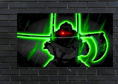 Zoro Onigiri Metal Poster-Anime l Wall art