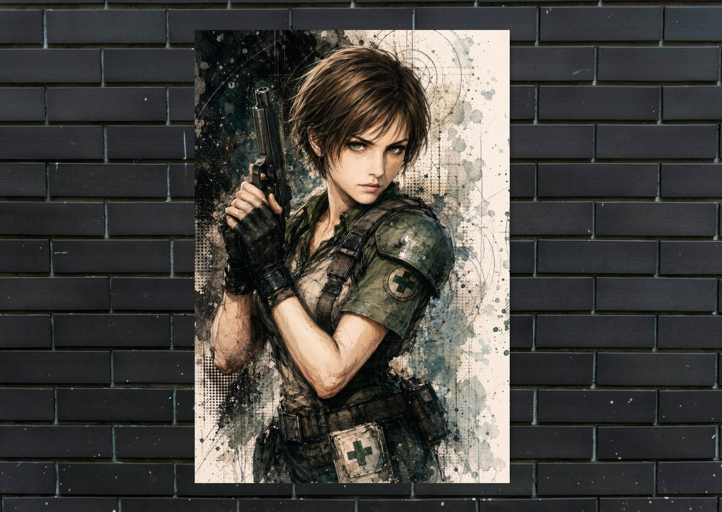 Resident Evil Rebecca Chambers Metal Poster Gaming Wall Decor