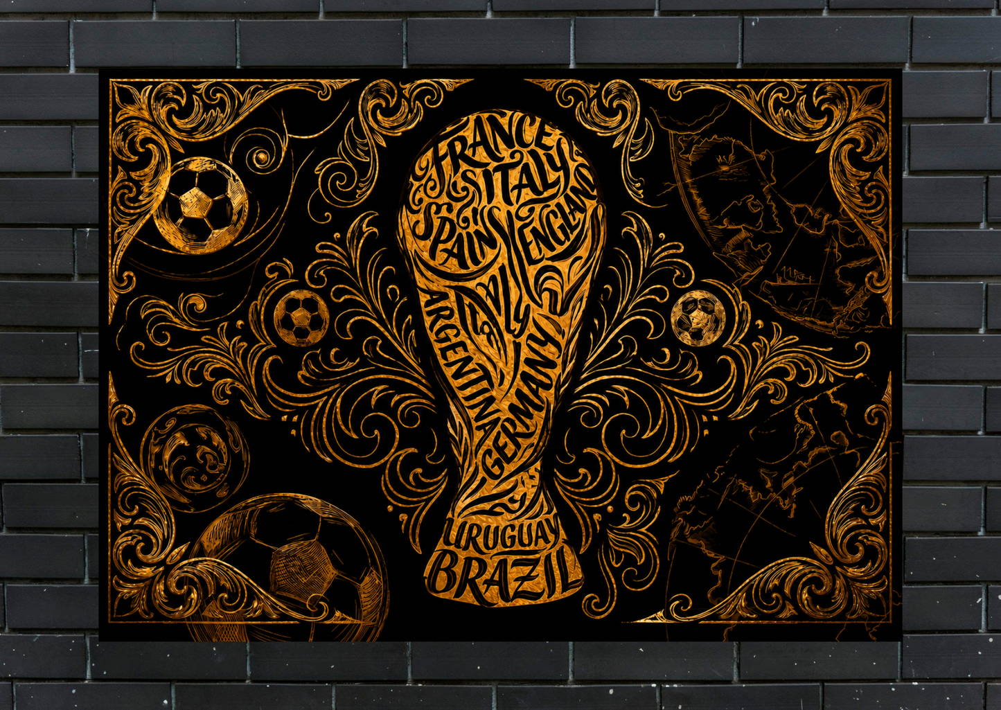 World Cup Winners Metal Poster