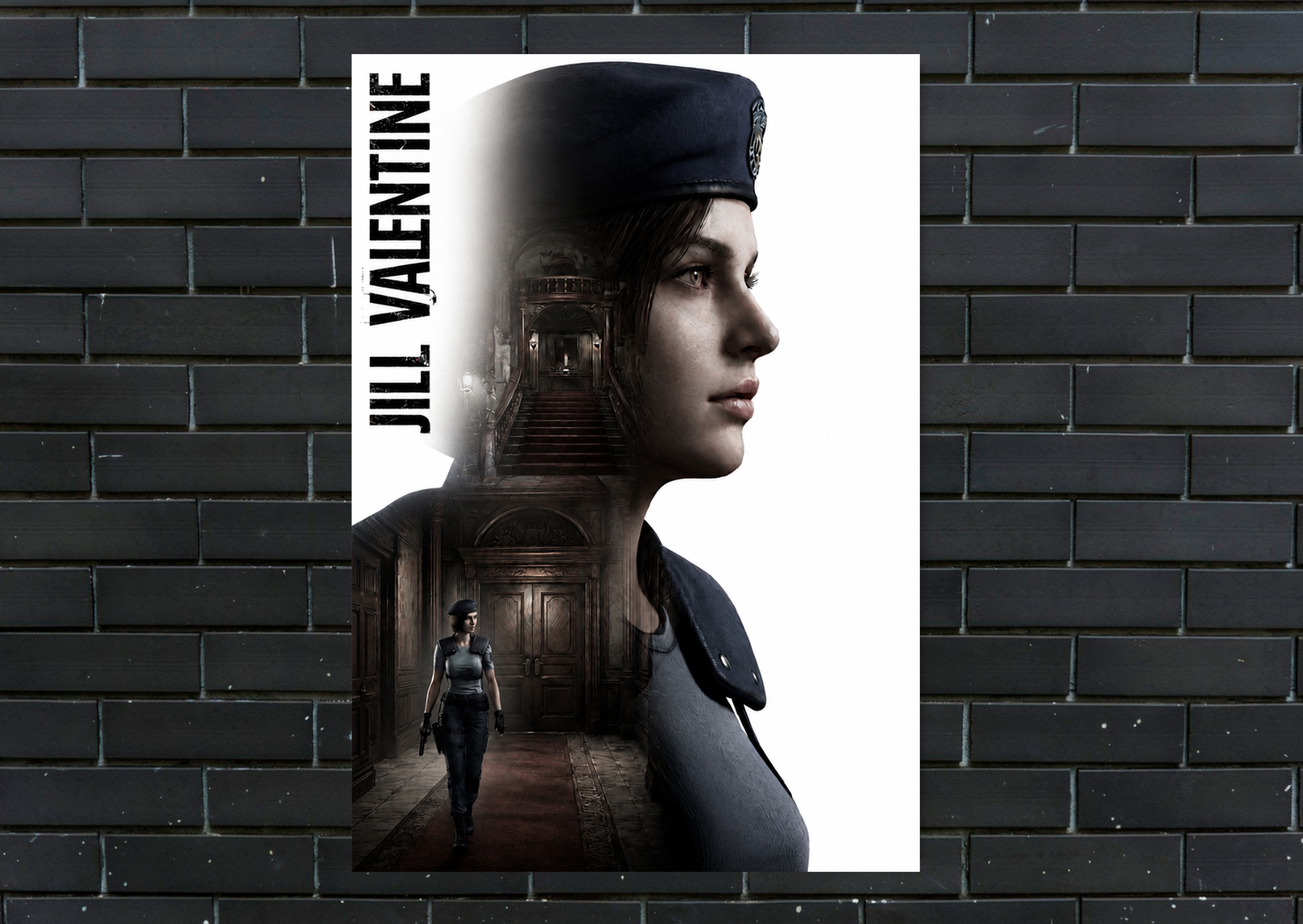 Resident Evil Jill Valentine Metal Poster Gaming Wall Decor