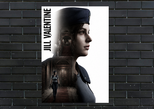Resident Evil Jill Valentine Metal Poster Gaming Wall Decor