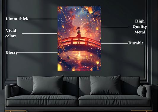 Spirited Away Bridge  Metal Poster-Anime Wall art