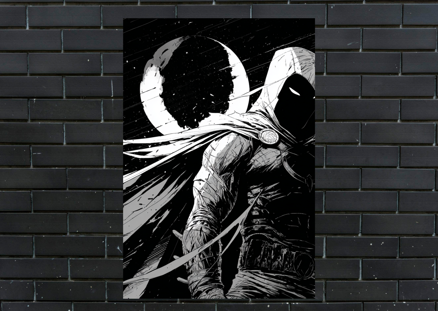 Marvel Moon Knight Dark Metal Poster-Marvel Wall art