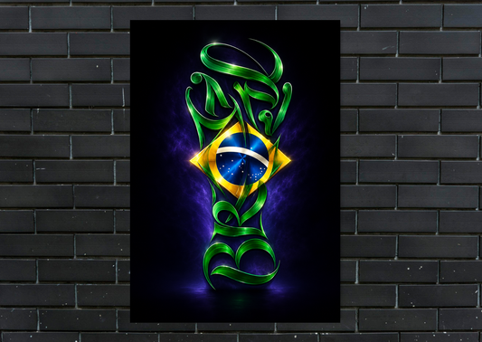 World Cup Brazil Metal Poster