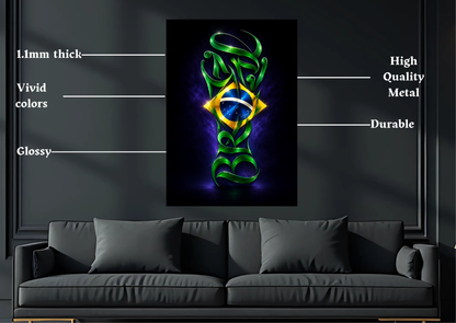 World Cup Brazil Metal Poster