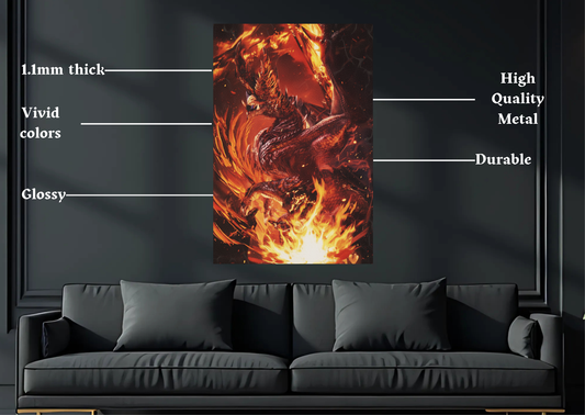 Monster Hunter Alatreon Metal Poster-Gaming Wall Decor