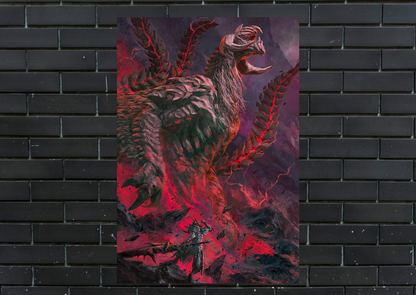 Monster Hunter Arkveld Metal Poster-Gaming Wall Decor
