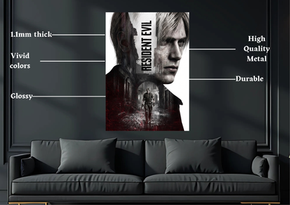 Resident Evil Leone Metal Poster Gaming Wall Decor