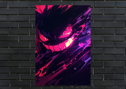 Pokemon Gengar Metal Poster-Gaming Wall Decor