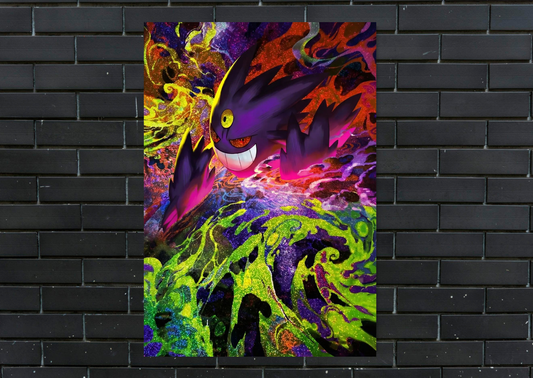 Pokemon  Mega Gengar Metal Poster Gaming Wall Decor