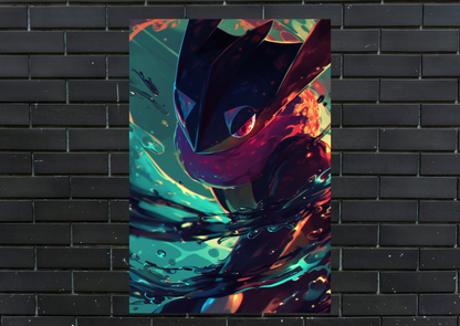 Pokemon Greninja Metal Poster-Gaming Wall Decor
