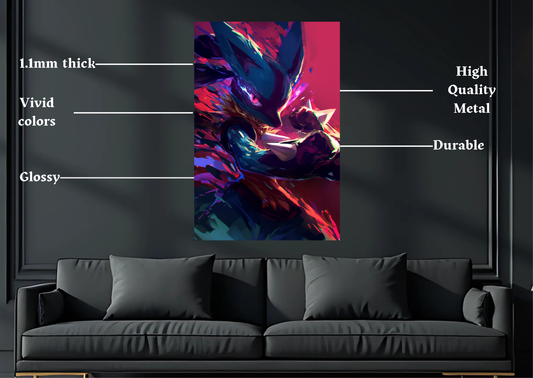 Pokemon Lucario Metal Poster-Gaming Wall Decort