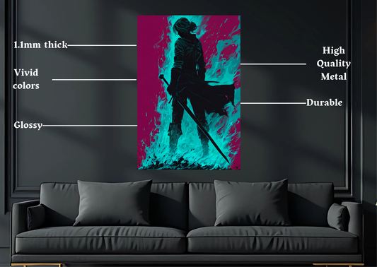 Witcher Ciri Silohette Metal Poster-Gaming Wall art