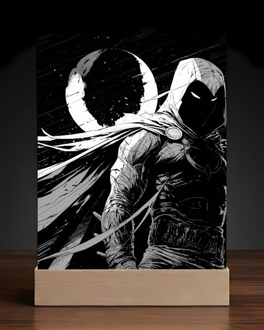 Moon Knight Dark Acrylic LED Nightlight-Marvel Desk Decor