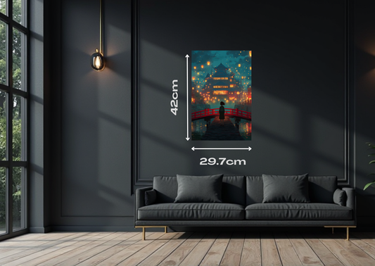 Spirited Away Bridge Metal Poster-Anime Wall art