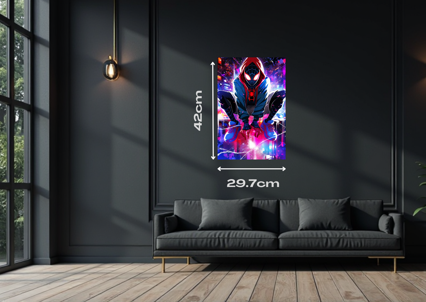 Spiderman Miles hoodie Metal Poster-Marvel Wall art