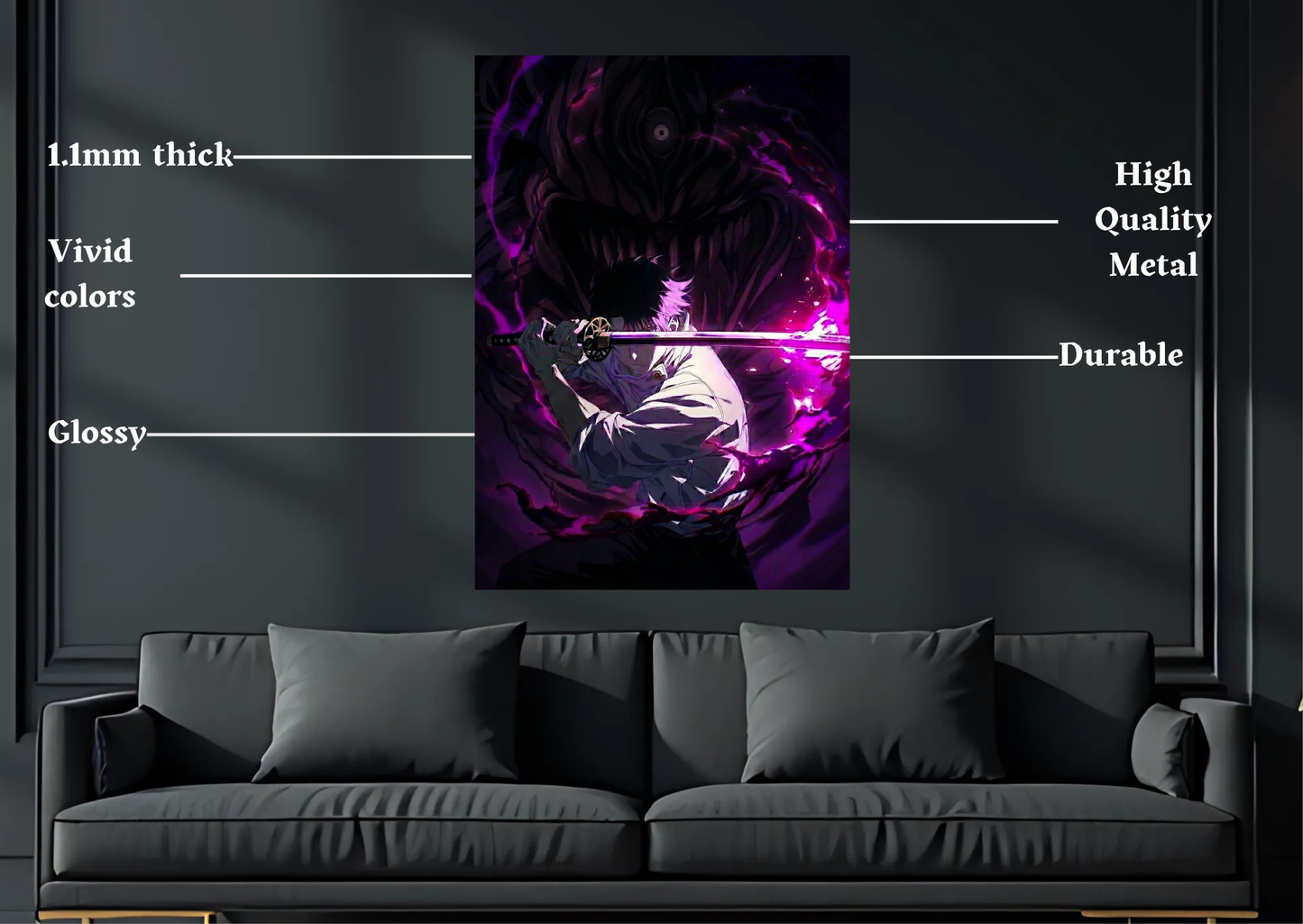 JJK Yuta Metal Poster-AnimeWall Decor