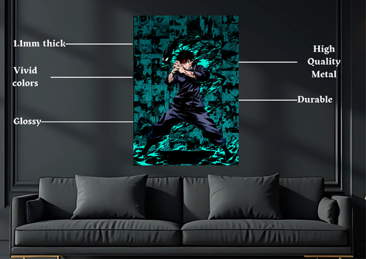 JJK Megumi Fushiguro Metal Poster-Anime Wall Decor