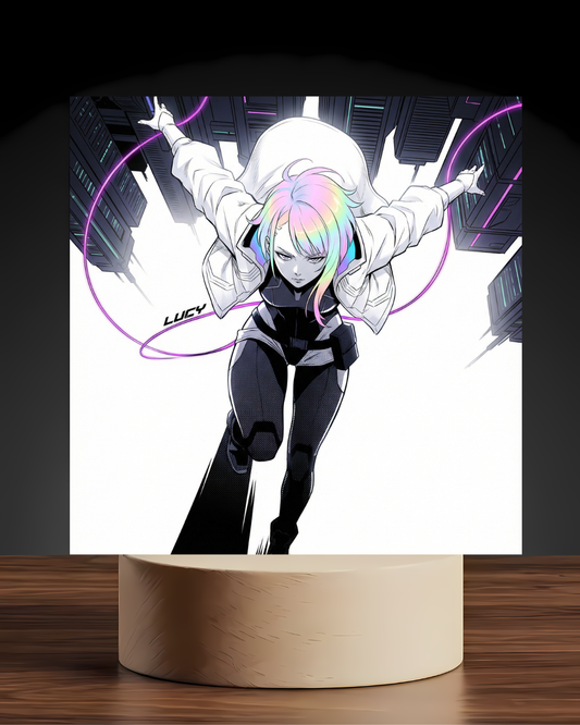 Cyberpunk Lucy LED Nightlight-Anime Desk Decor