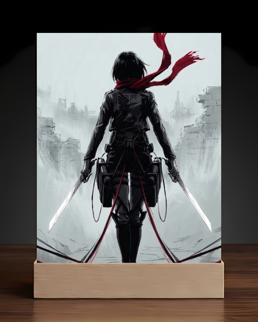 AOT Mikasa LED Nightlight-Anime Desk Decor