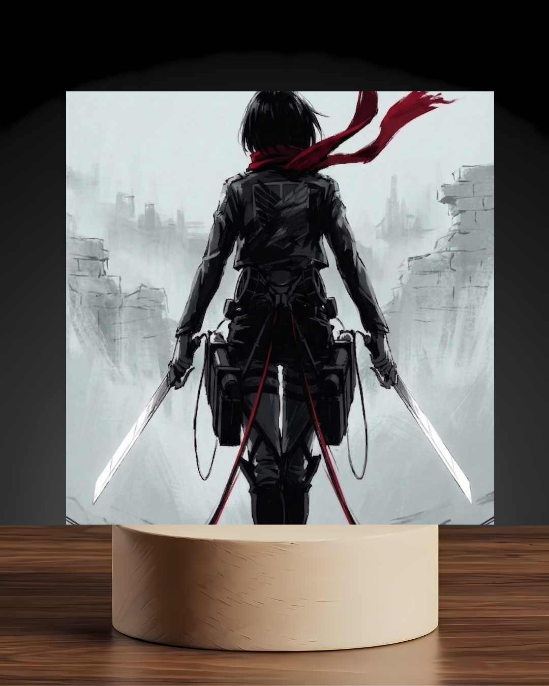 AOT Mikasa LED Nightlight-Anime Desk Decor